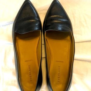EVERLANE Modern Point Black Loafers 10